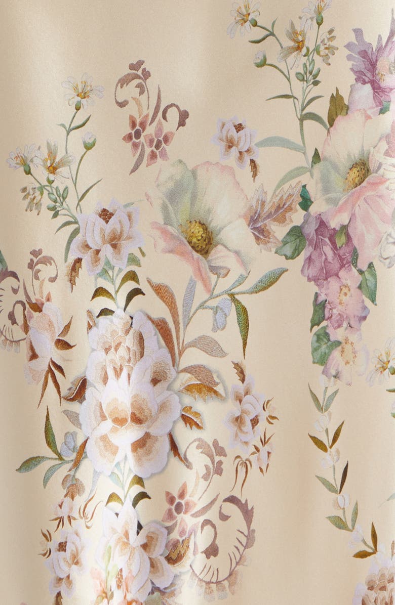 Camilla Adorned in Aranjuez Bias Cut Silk Slipdress, Alternate, color, Adorned In Aranjuez