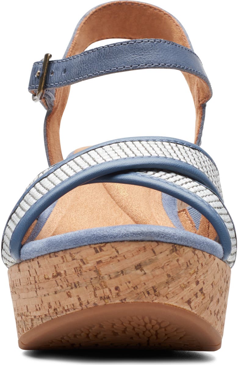 Clarks<sup>®</sup> Elleri Plum Wedge Sandal, Alternate, color,