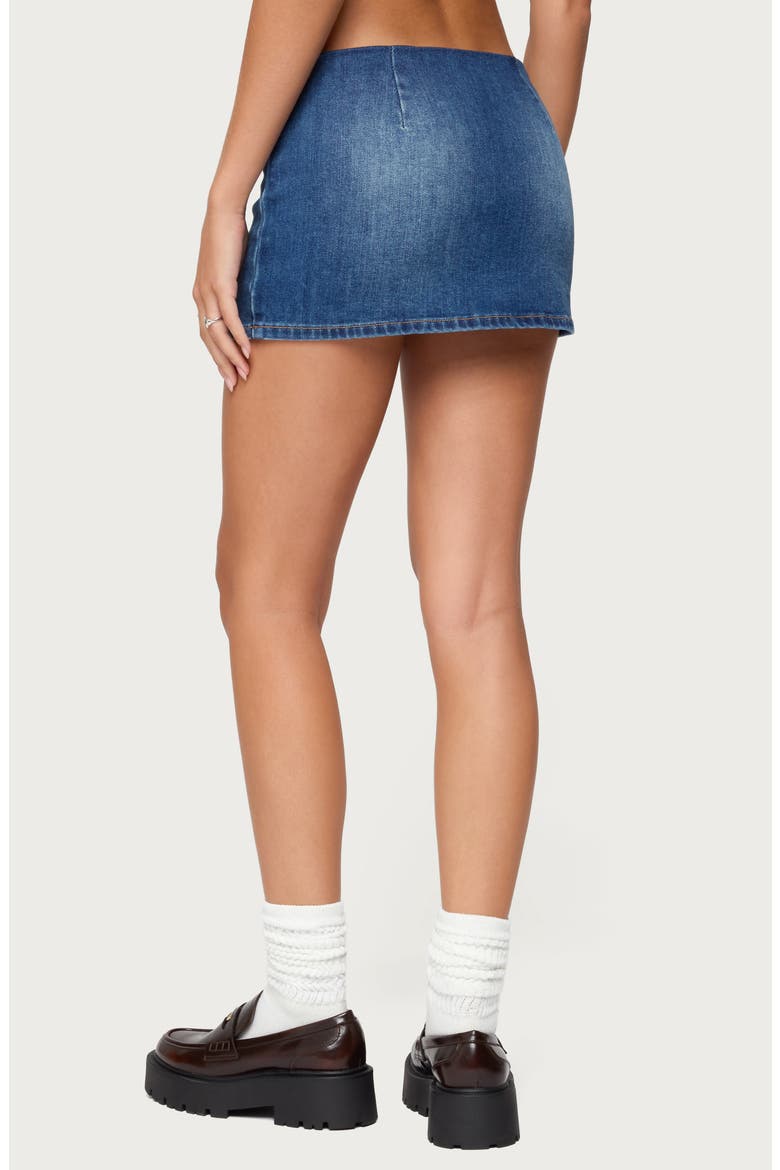 Archie Stretch Denim Miniskort, Alternate, color, BLUE