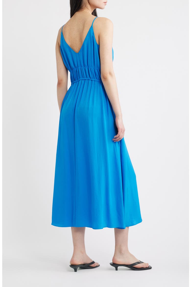 Smocked Sleeveless Midi Dress, Alternate, color, JEWEL BLUE - 2QQ