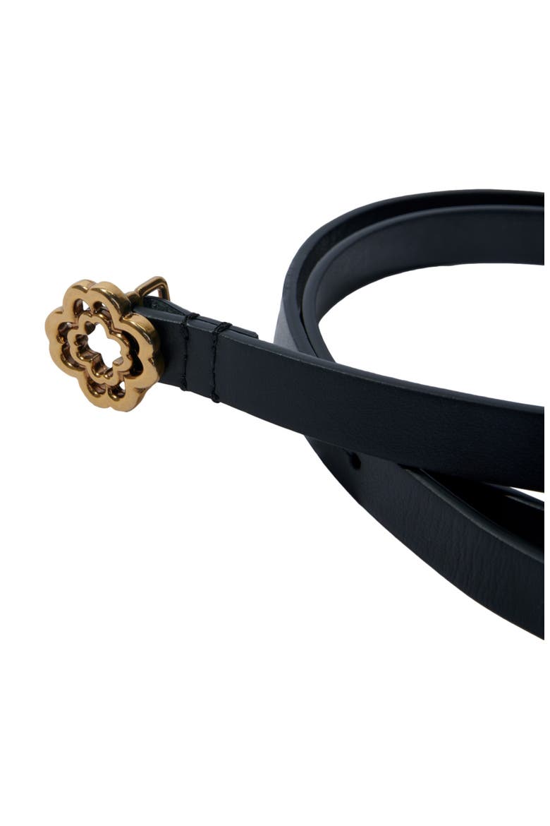 Slim Clover belt, Alternate, color, Black