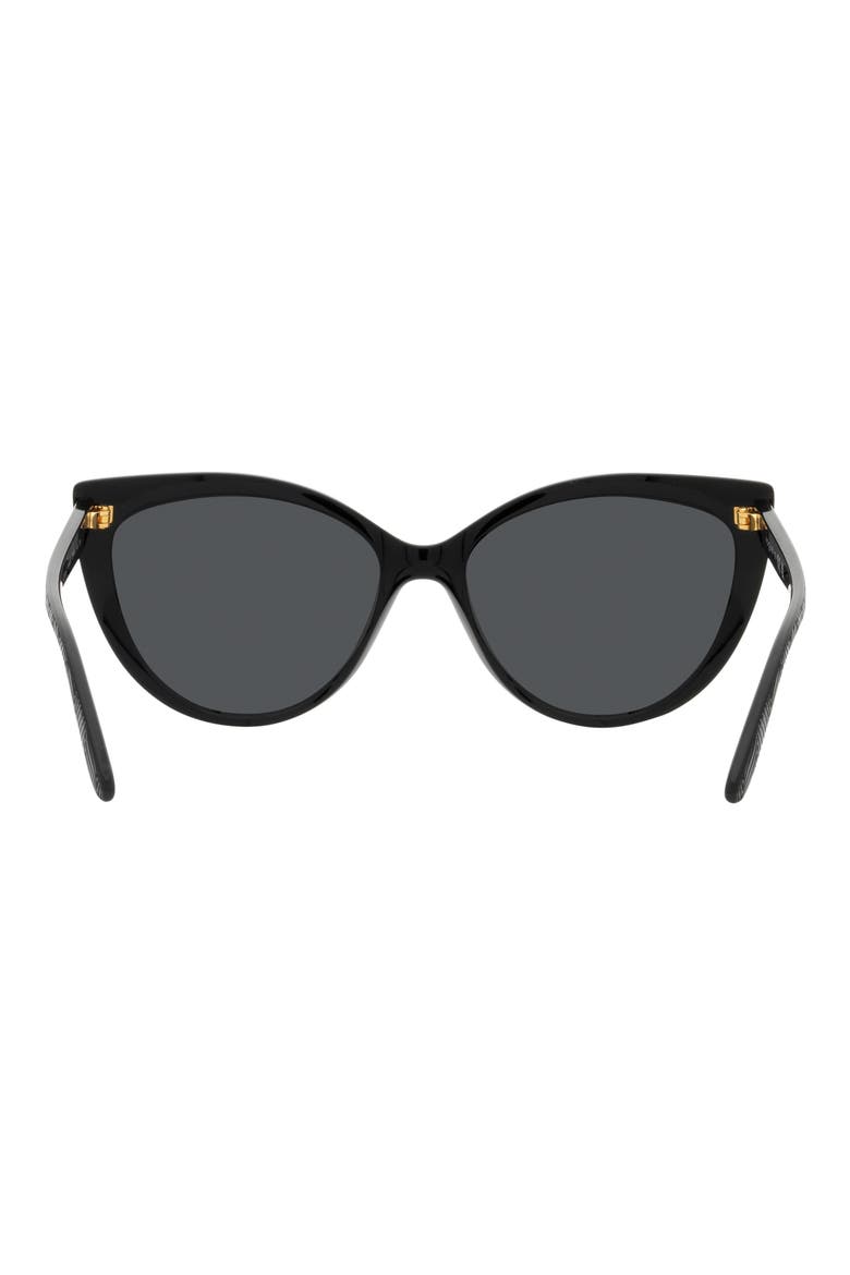 57mm Cat Eye Sunglasses, Alternate, color, BLACK
