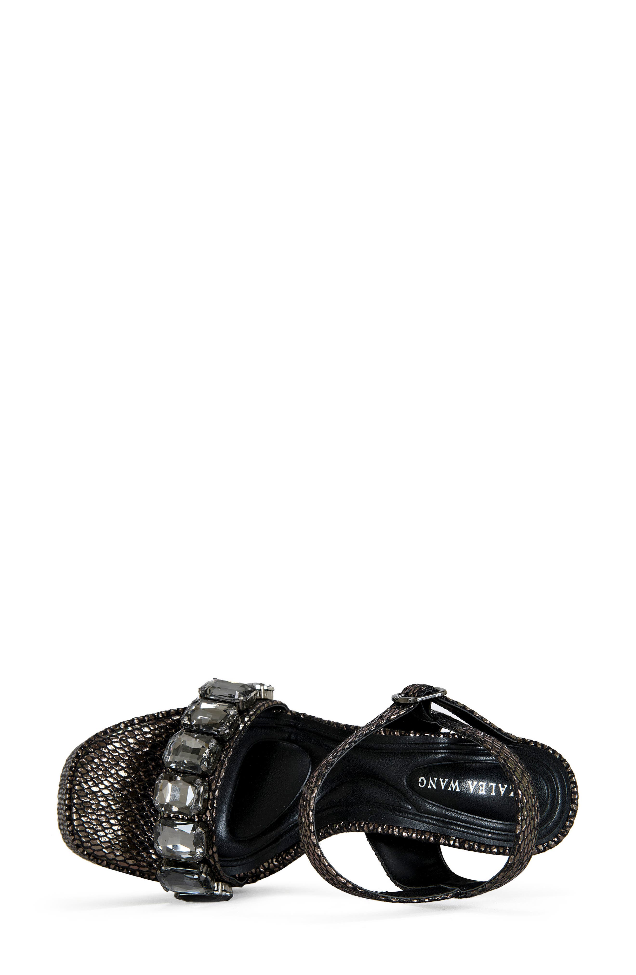 AZALEA WANG Kamilla Ankle Strap Platform Sandal, Alternate, color, Black