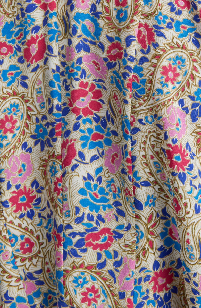 Isabel Marant Zarga Floral Stretch Silk Blouse, Alternate, color,