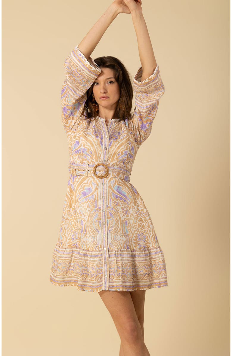 Hale Bob Davina Linen Short Dress, Alternate, color,