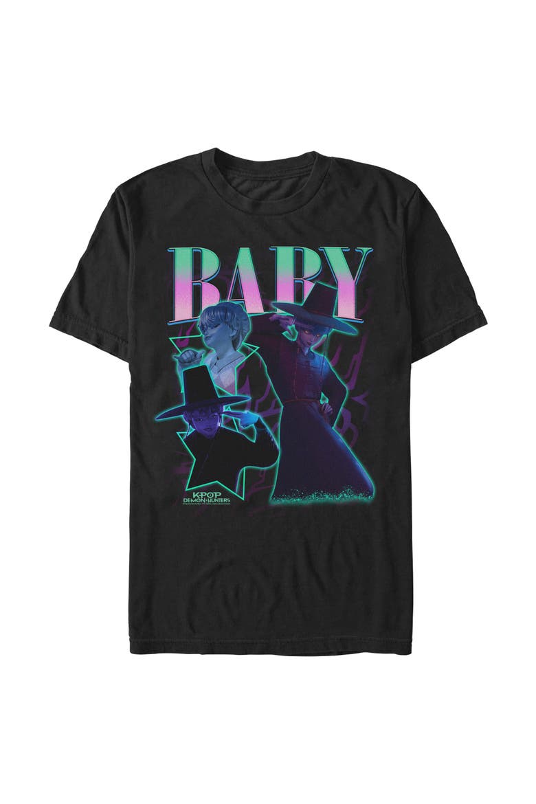 Men's Baby Saja Collage T-Shirt, Main, color, Black