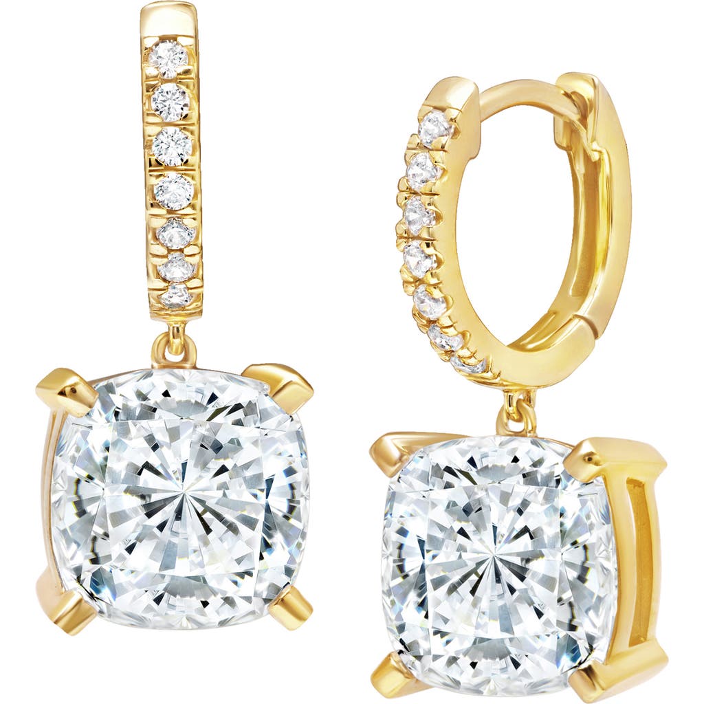 Crislu Bliss Cubic Zirconia Drop Earrings In Gold