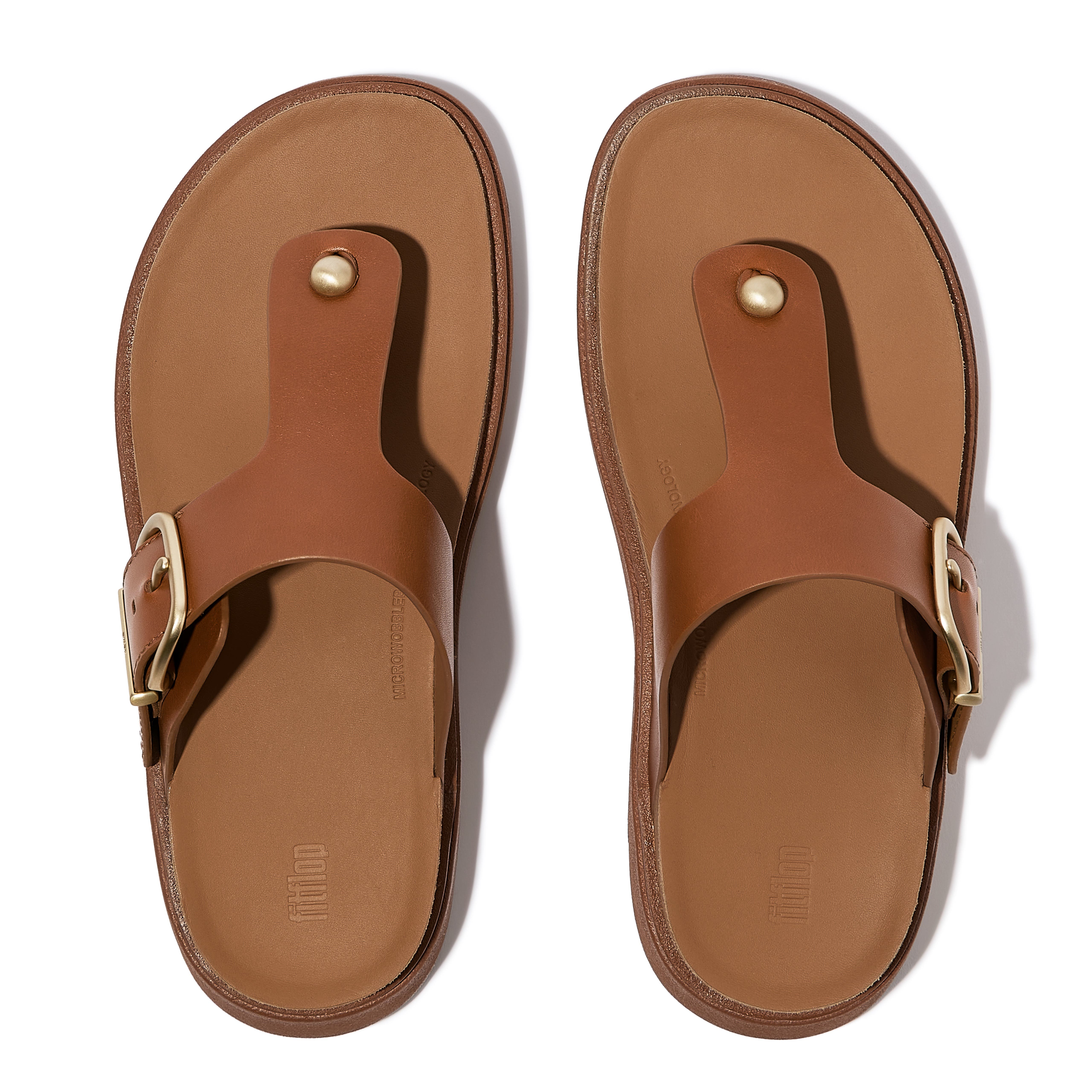 Gen-FF Buckle leather Toe-Post, Alternate, color, Light Tan