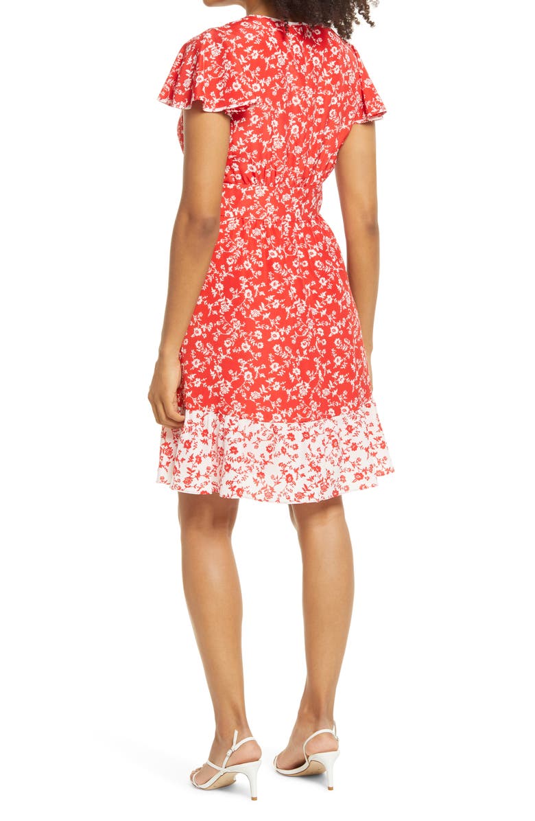 Vince Camuto Floral Faux Wrap Dress, Alternate, color,