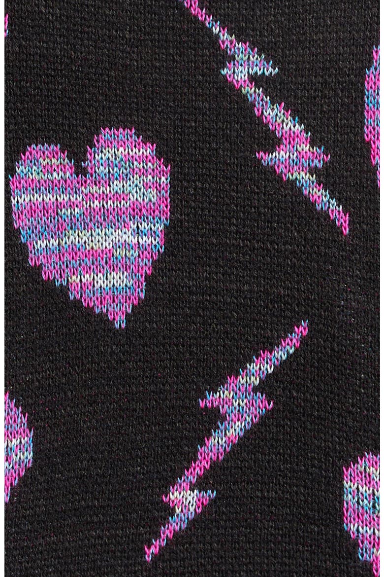 Kids' Electric Heart Sweater, Alternate, color, BLACK
