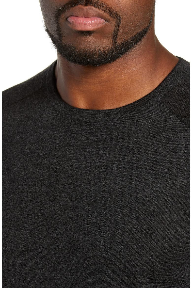 Cashmere Crewneck Sweater, Alternate, color, GREY EBONY