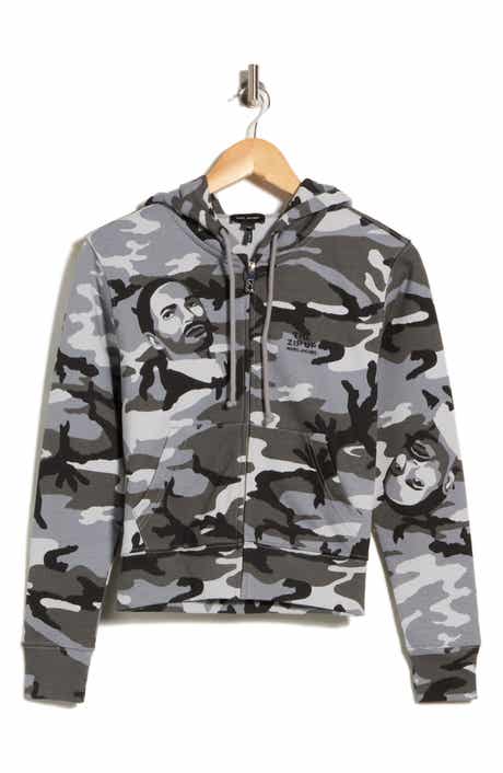 Graphic Camo Full Zip Hoodie