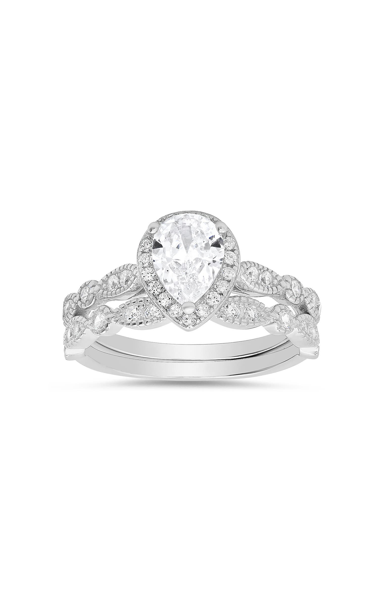 Queen Jewels Sterling Silver 2-Piece Ring Set | Nordstromrack