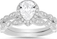 Queen Jewels Sterling Silver 2-Piece Ring Set