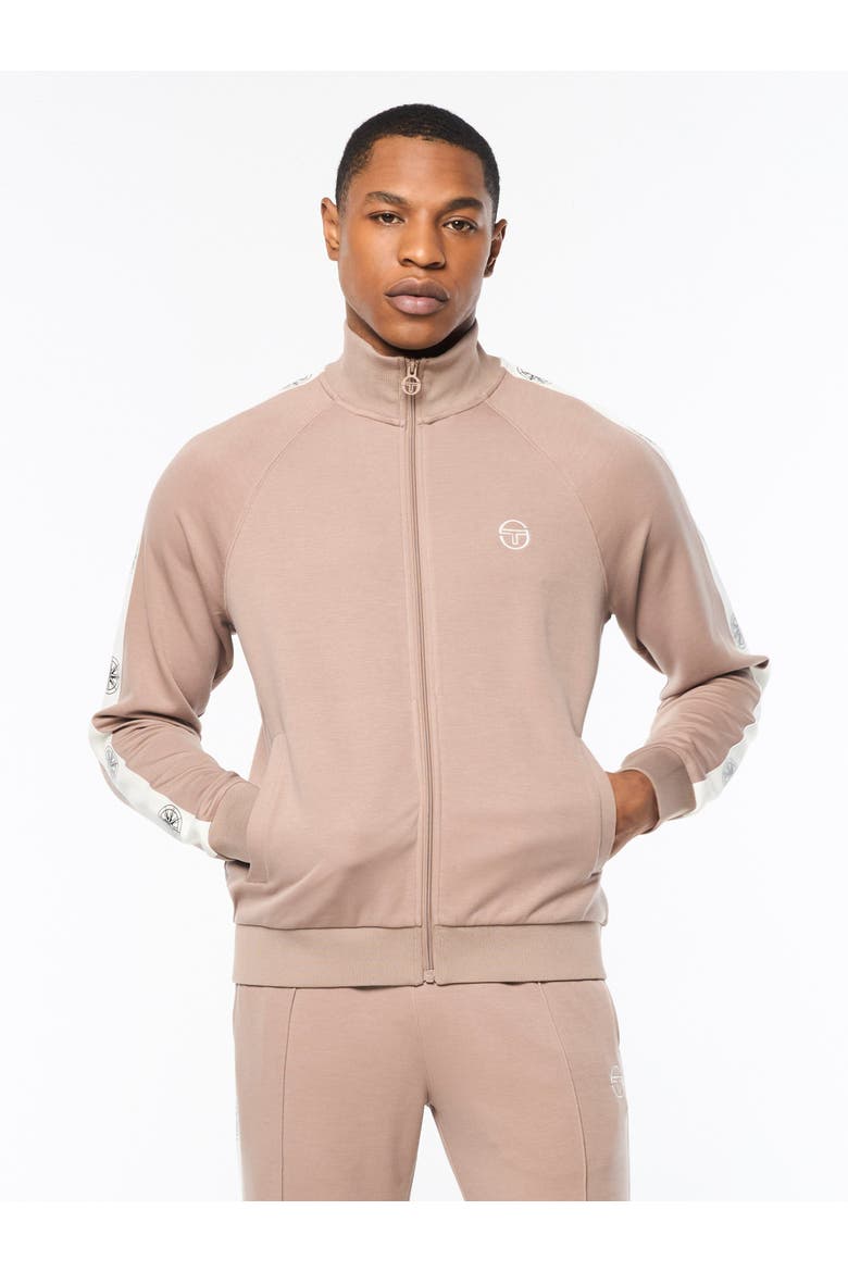 Bussola Track Jacket, Main, color, TAUPE GREY