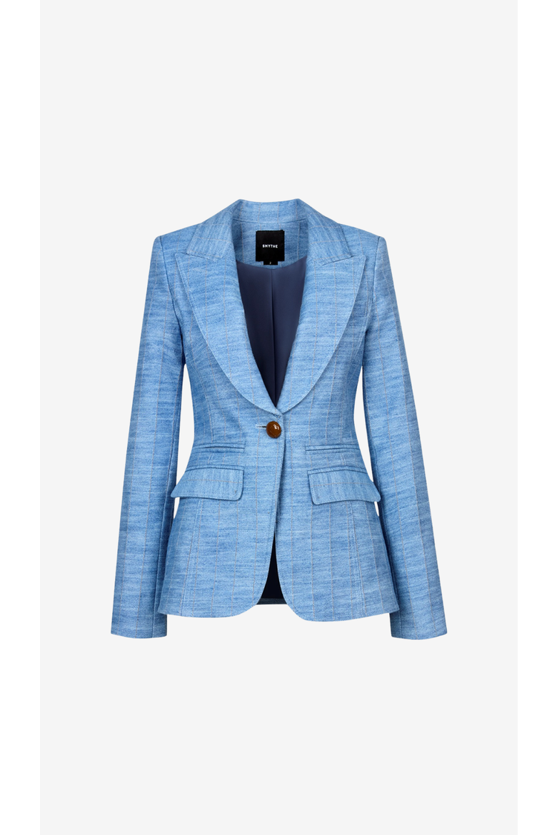 Denim Hutton Blazer, Alternate, color, Denim Stripe