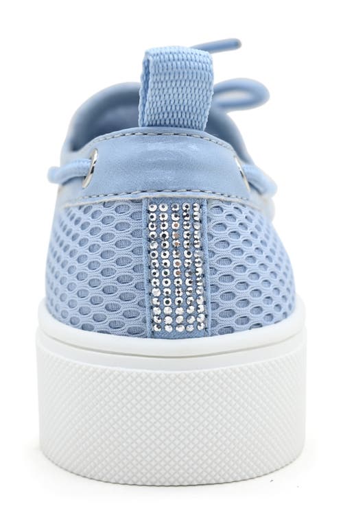 Reaction Kenneth Cole Zelda Boat Shoe In Blue Mesh