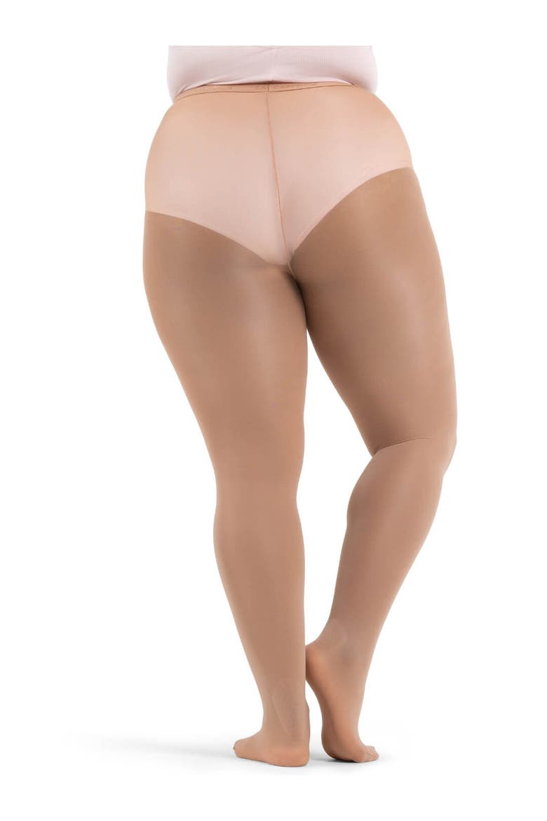 Ultra Hold Plus Size Footed Tight, Alternate, color, light beige