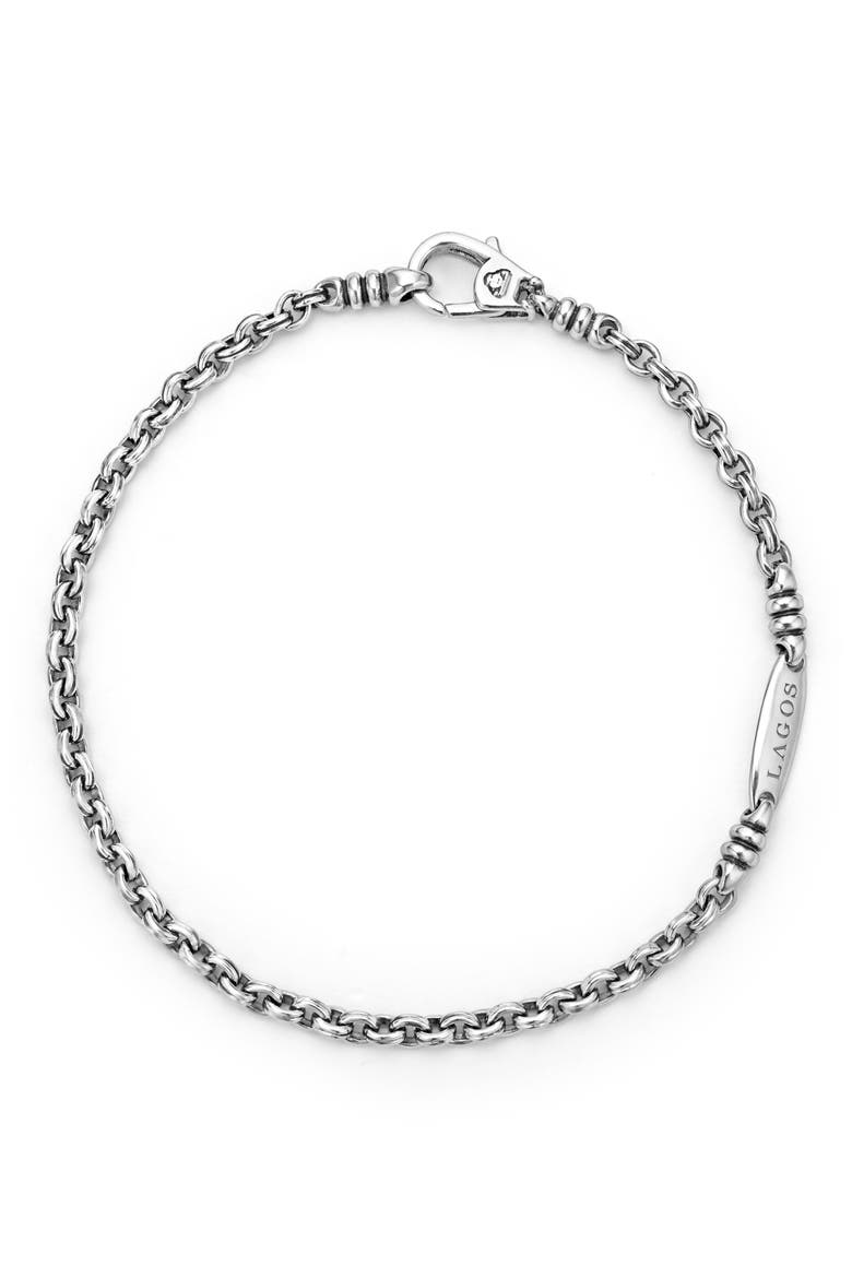 Men's Anthem Double Link Chain Bracelet, Alternate, color, SILVER