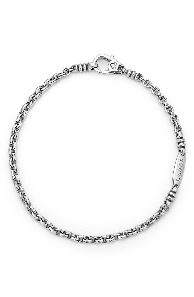 LAGOS Men's Anthem Double Link Chain Bracelet, Alternate, color, Silver