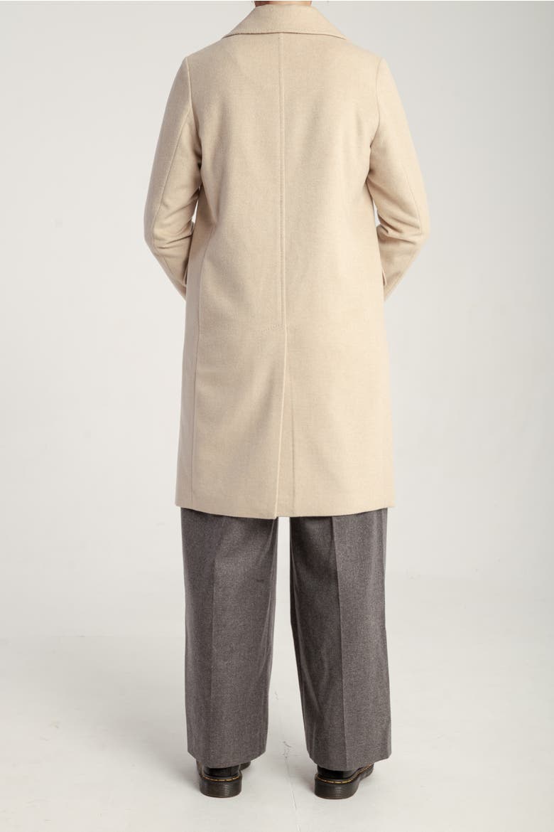 Cashmere Tailored Single-Breasted Coat, Alternate, color, Natural White