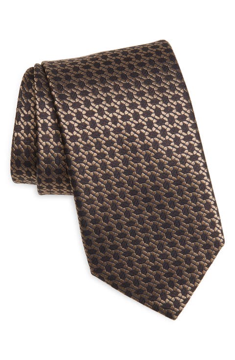 Geometric Silk Tie