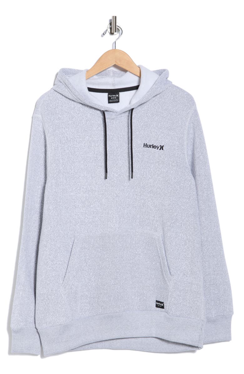 Hurley Fleece Hoodie, Alternate, color, Grey/ Black