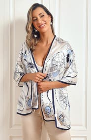 SILKSILKY Silk Printed Rectangular Long Stole Scarf