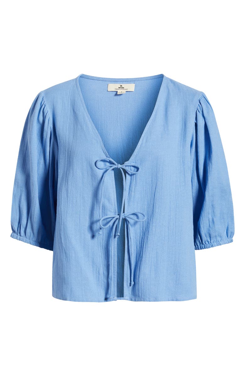 Rip Curl Vibe Surf Tie Front Top, Alternate, color, Cornflower Blue