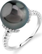 The Pearl Source Tahitian South Sea Pearl & Diamond Jackie Ring