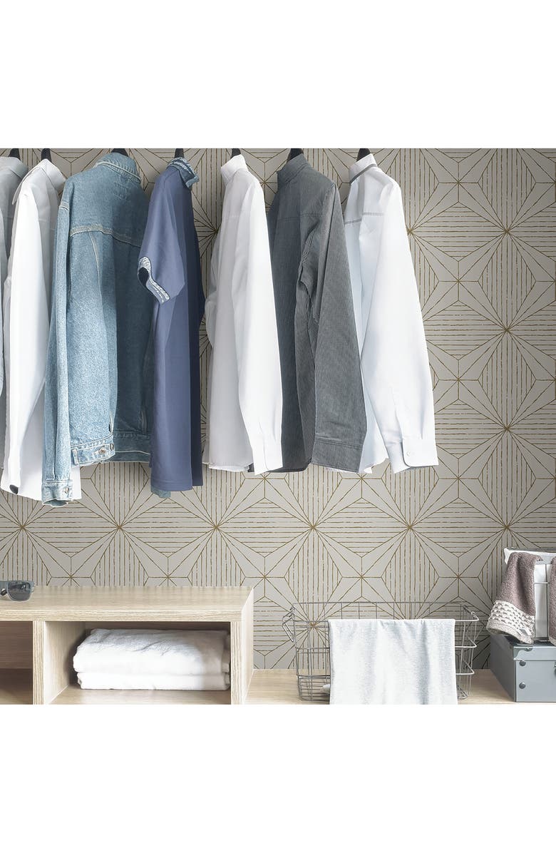 Wallpops Gold Aurum Peel & Stick Wallpaper, Alternate, color, Neutral