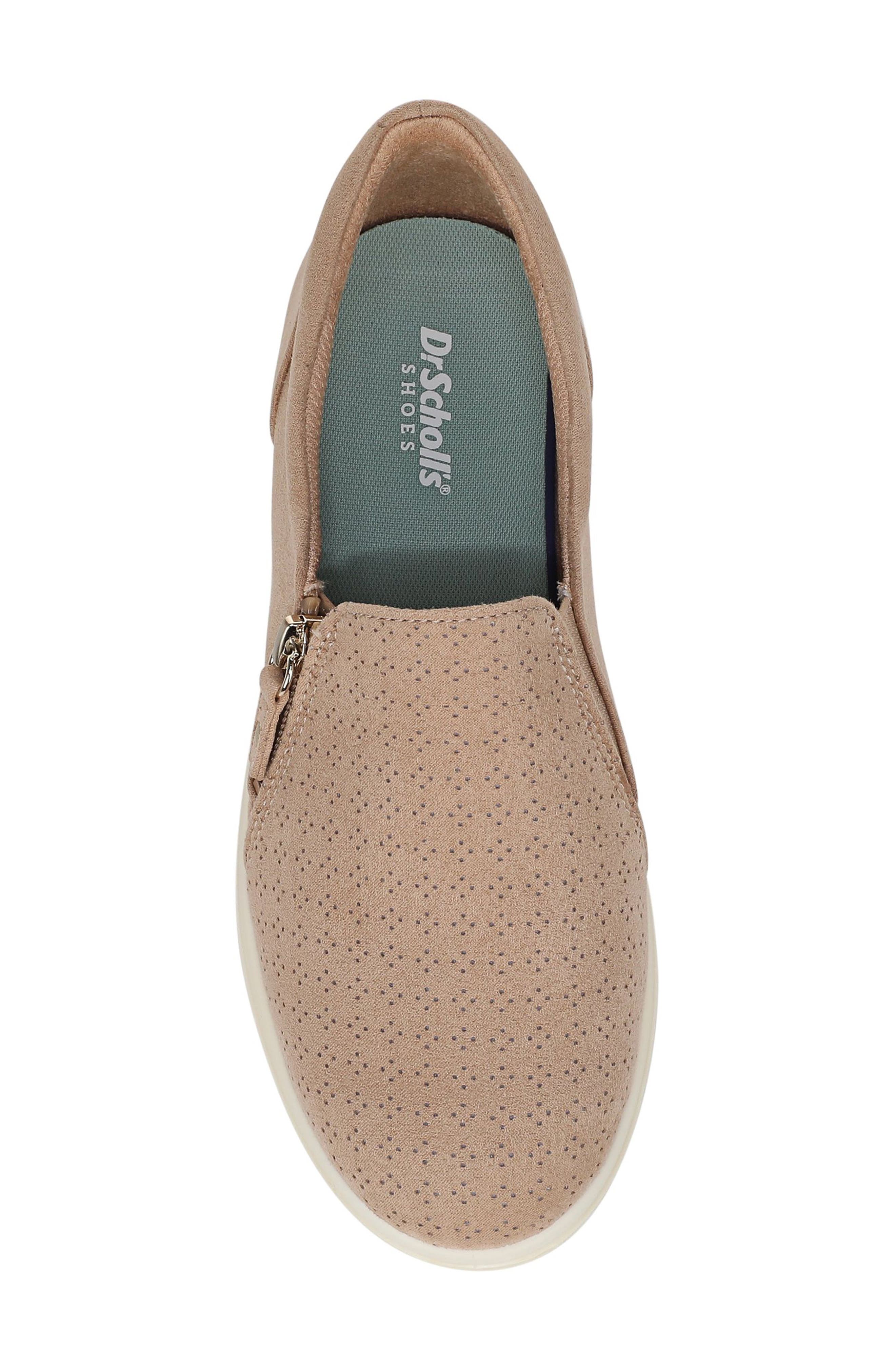 Madison Side Zip Slip-On Sneaker, Alternate, color, CUBAN SAND FAUX LEATHER