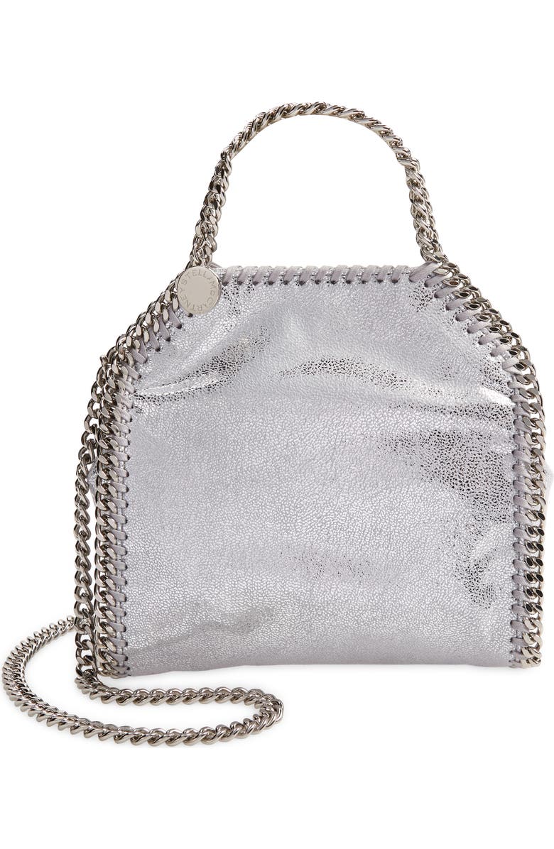 Stella McCartney Tiny Falabella Shaggy Deer Faux Leather Tote, Main, color,