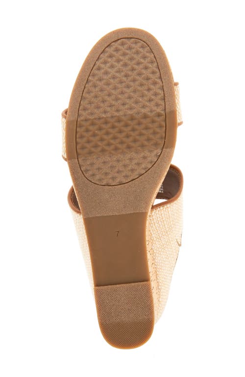 Aerosoles Wheeler Wedge Heel Sandal In Natural/tan Raffia