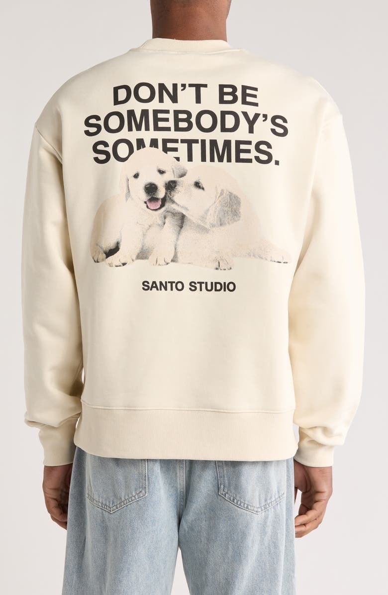 SANTO STUDIO Somebody's Sometimes Crewneck Graphic Sweatshirt, Alternate, color, 