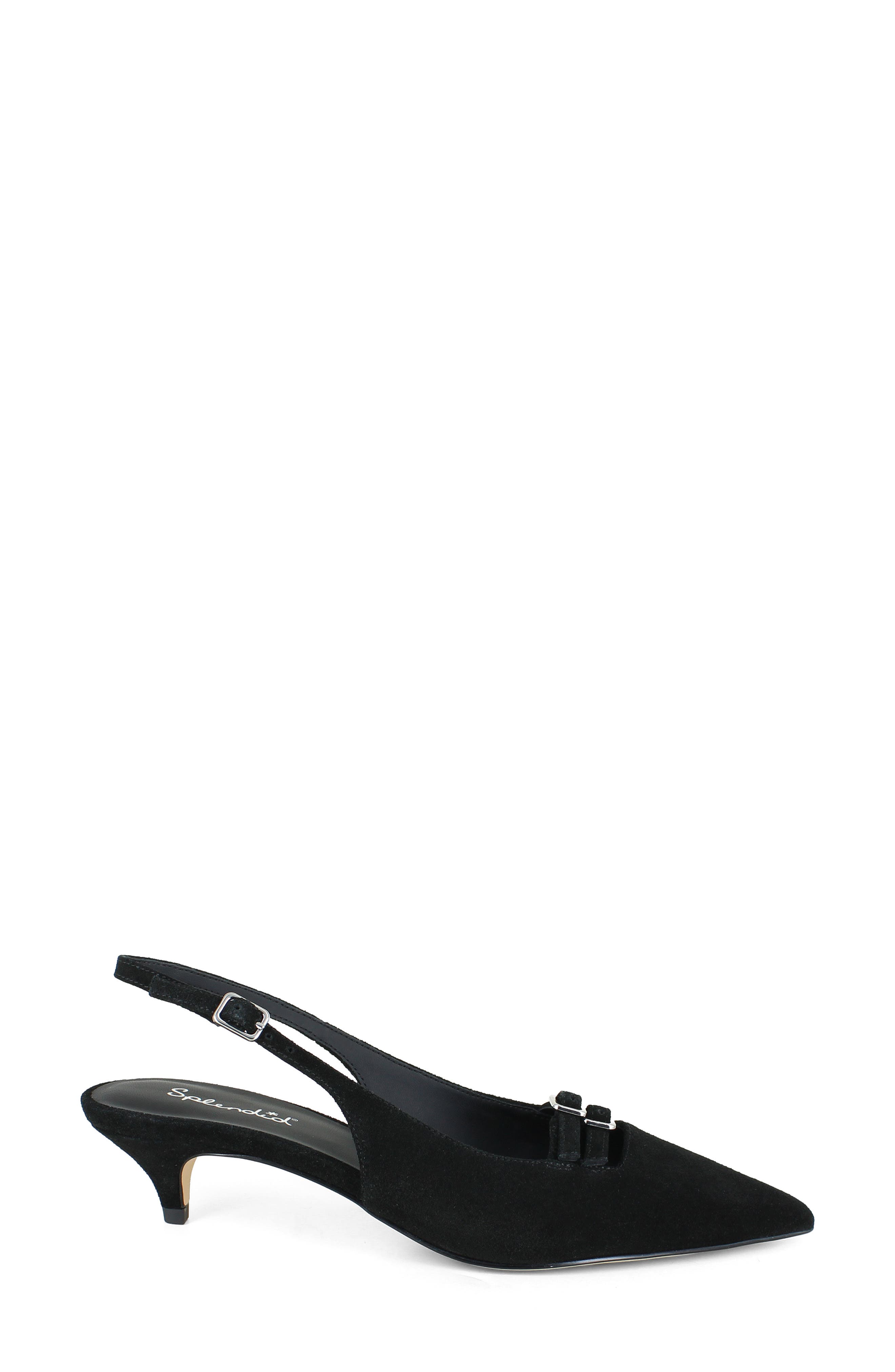 Vivi Pointed Toe Slingback Pump, Alternate, color, BLACK