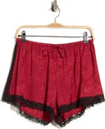 WAYF Lace Trim Jacquard Shorts