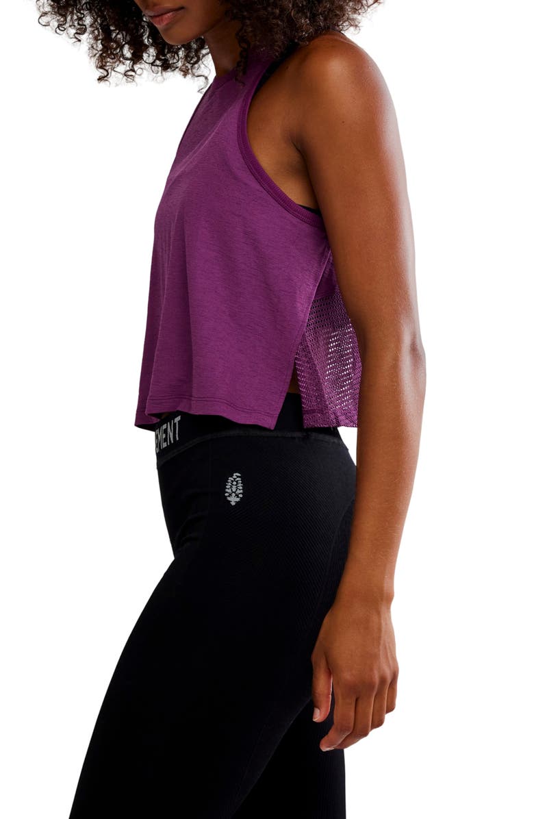 Free People FP Movement Tempo Flash Finish Tank, Alternate, color, Deep Mulberry