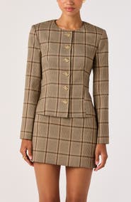 ASTR the Label Remington Plaid Blazer