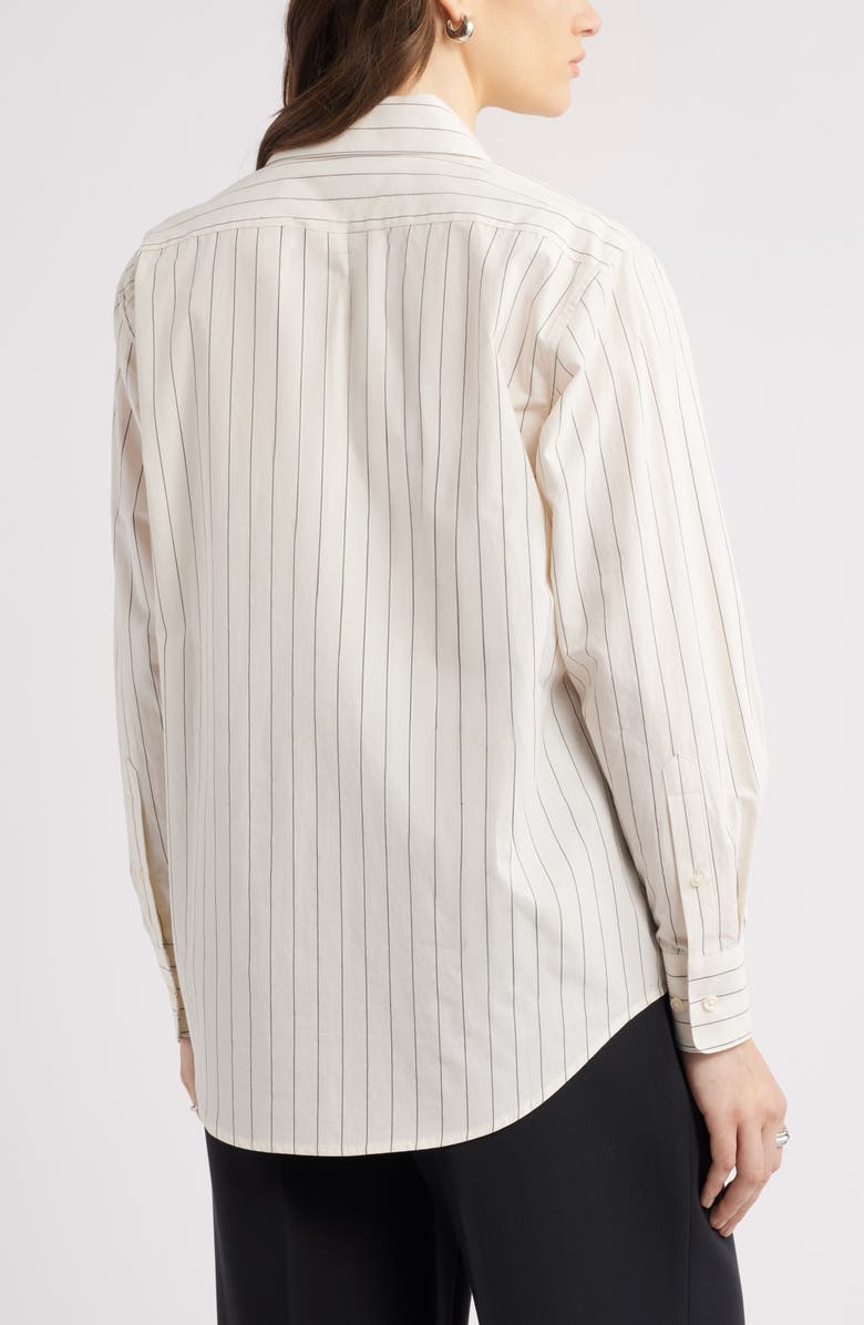 Nordstrom Pinstripe Cotton Button-Up Shirt, Alternate, color, 