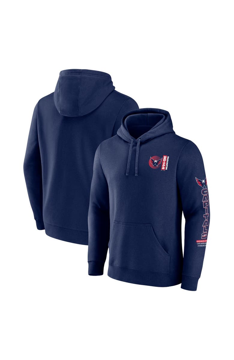 FANATICS Men's Fanatics Branded Navy Washington Capitals Revolution Pullover Hoodie, Main, color, Navy