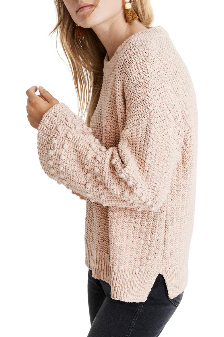 Bobble Sweater, Alternate, color, AVALON PINK