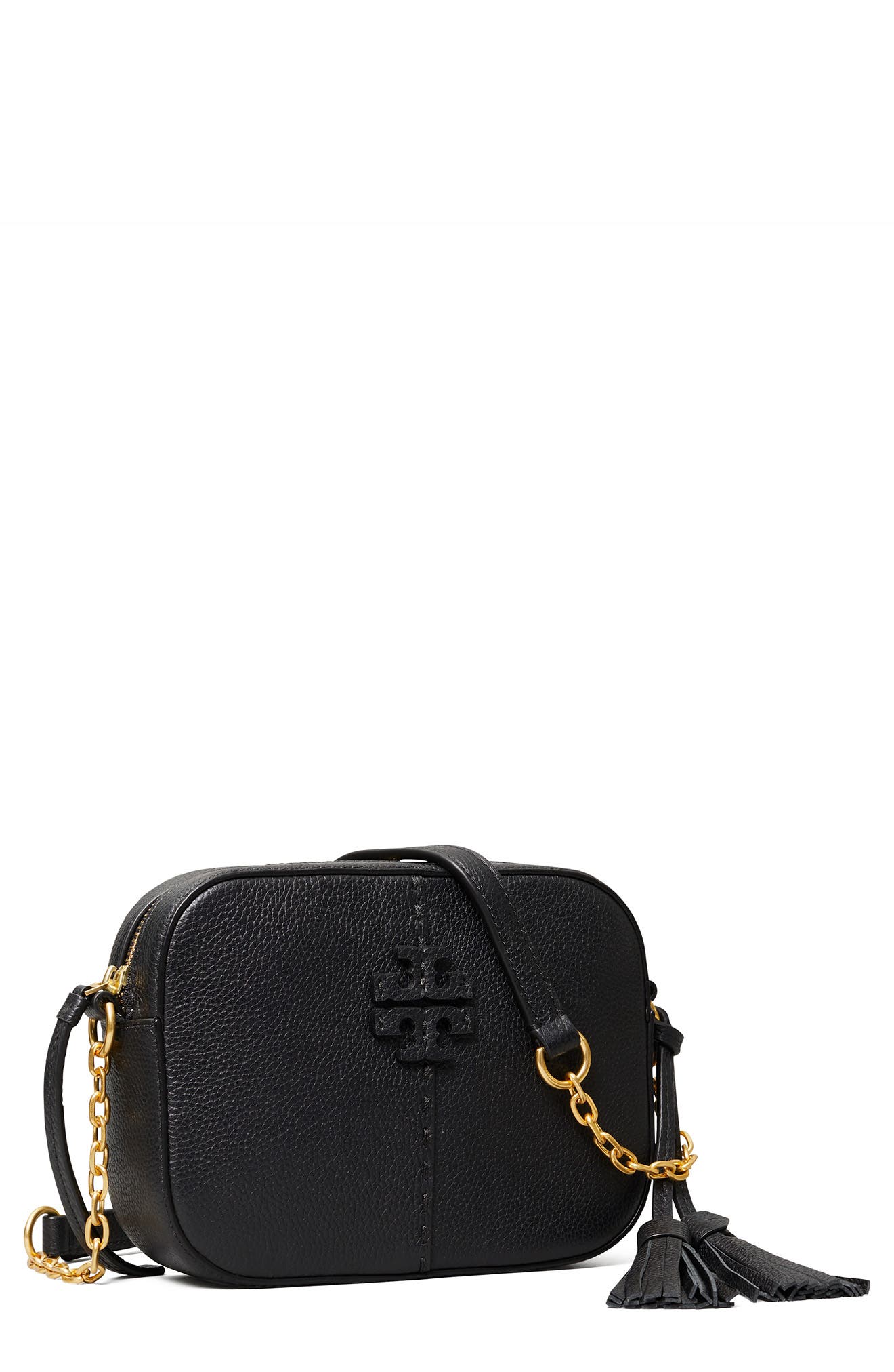 Tory Burch McGraw Leather Camera Bag, Alternate, color, 