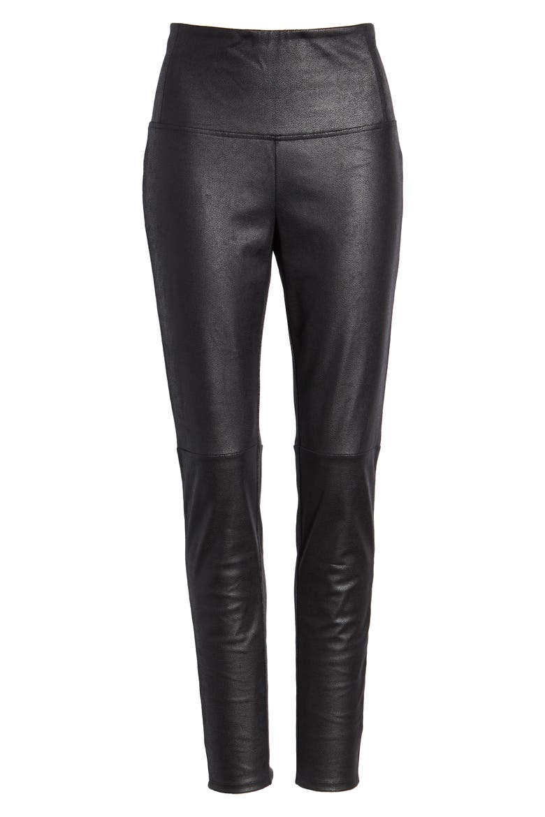 Wide Waist Biker Leggings, Alternate, color, BLACK CAVIAR