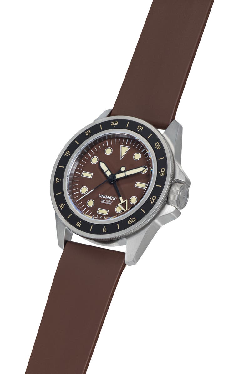 UNIMATIC Diving Heritage Diving Watch, 41.5mm, Alternate, color, Brown