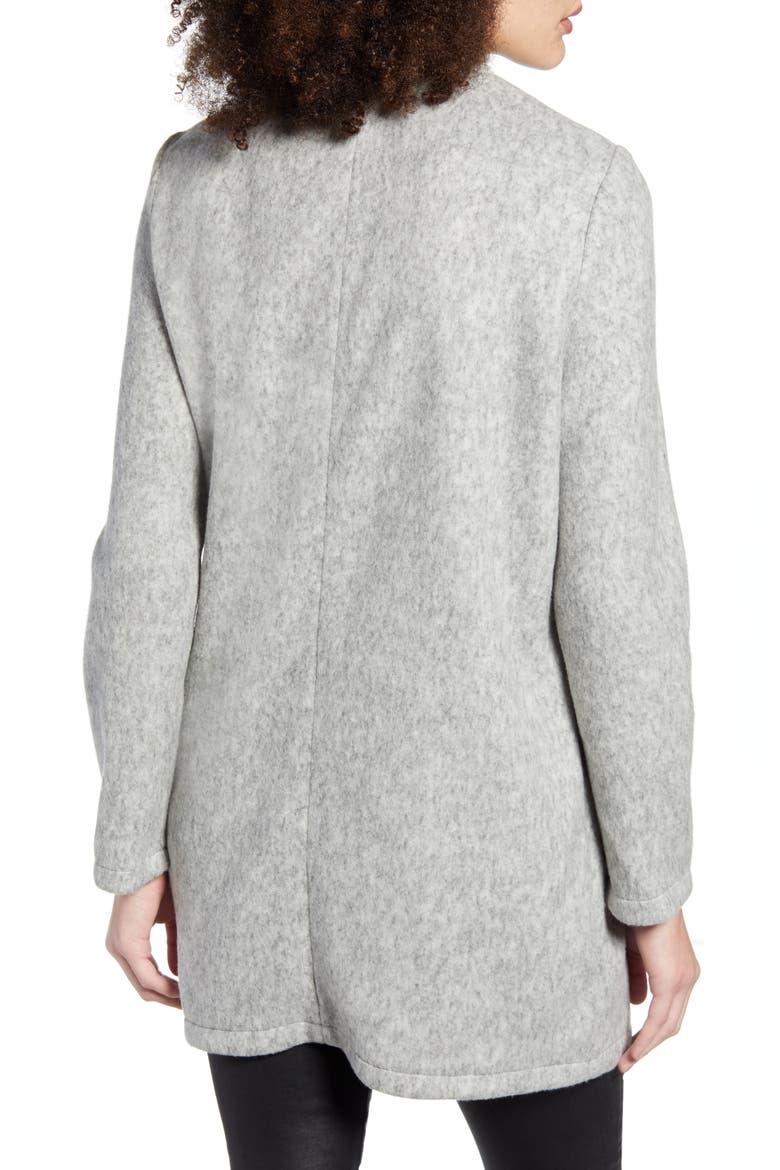 Katrine Brushed Jacket, Alternate, color, LIGHT GREY MELANGE