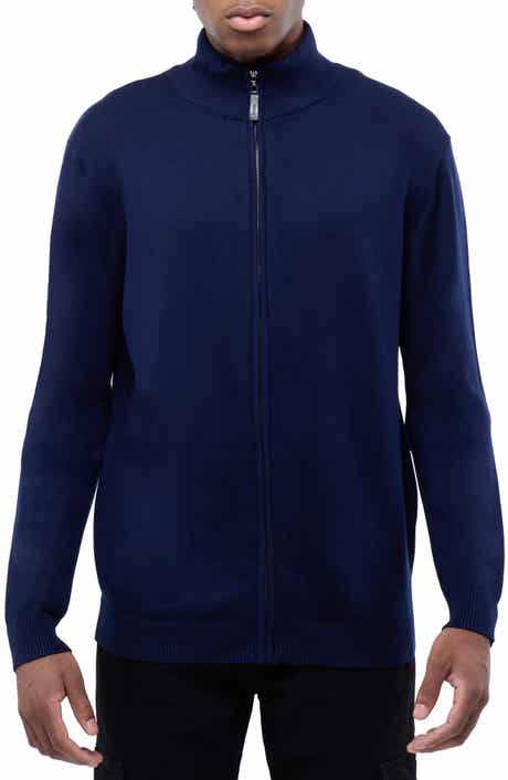 XRAY Mock Neck Full Zip Sweater
