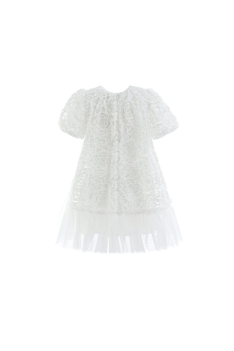 Embroidered Tulle Milan Dress, Alternate, color, White