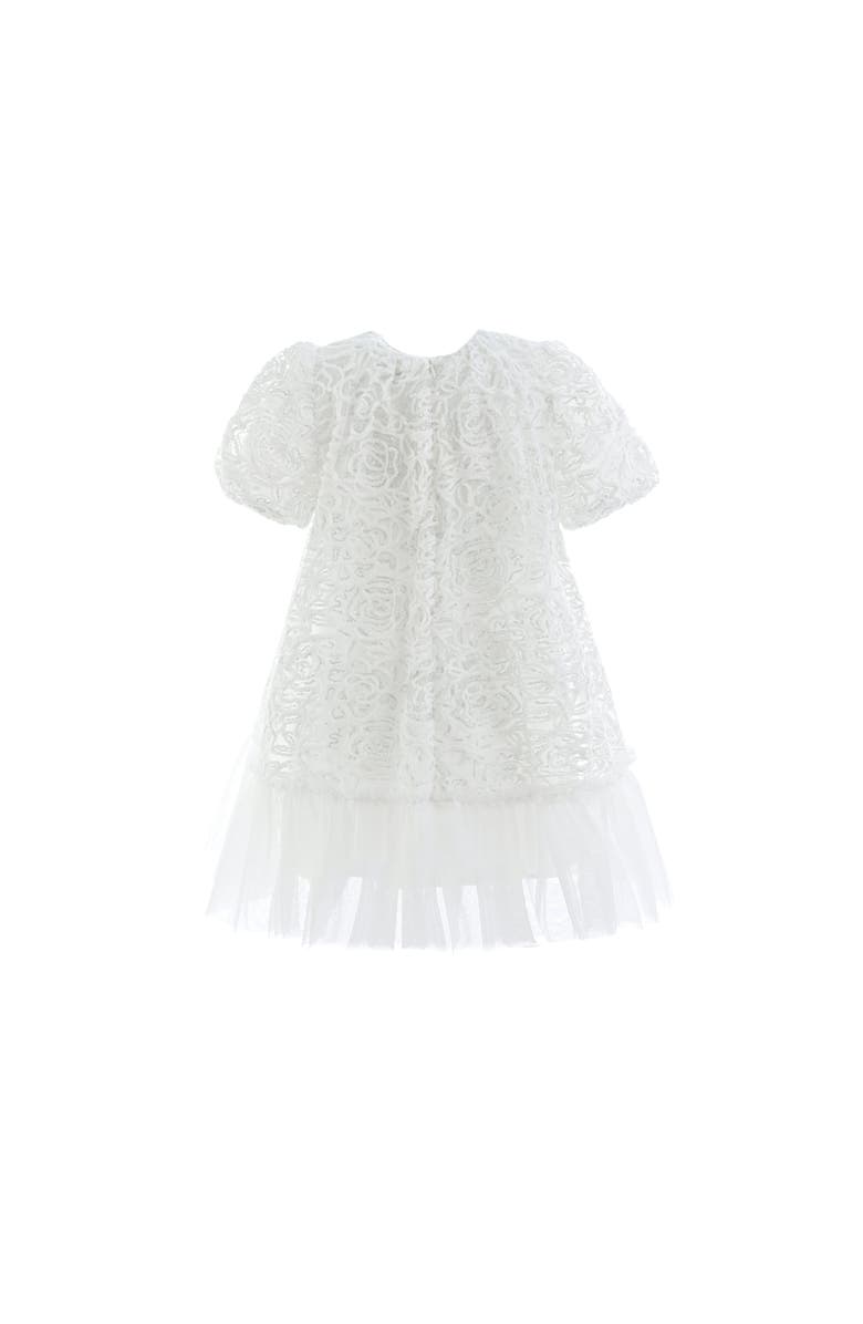 Sweet Cactus Embroidered Tulle Milan Dress, Alternate, color, White