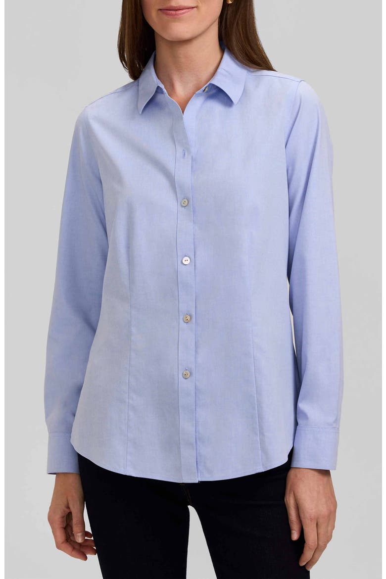 Dianna Non-Iron Cotton Shirt, Main, color, BLUE WAVE
